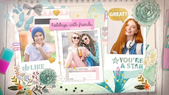 VIDEOHIVE FAMILY MEMORIES - KIDS PHOTO ALBUM - Free After Effects Template  - Videohive projects