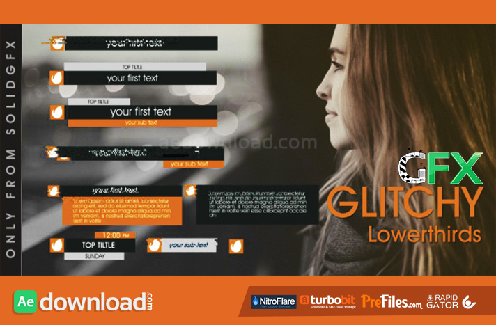 Glitchy Lowerthirds Free Download After Effects Templates