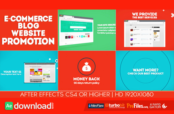 E-commerce Blog Website PromotionFree Download After Effects Templates