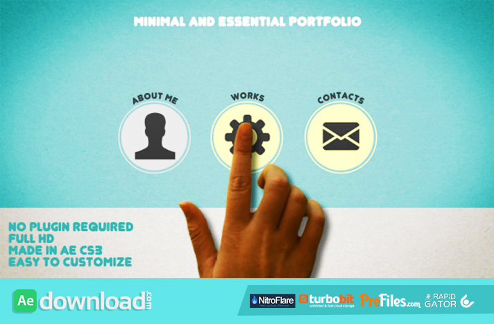 Minimal and Essential Portfolio Free Download After Effects Templates