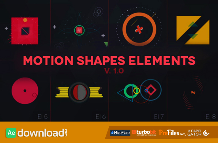 Motion Shapes - Animated Elements Free Download After Effects Templates
