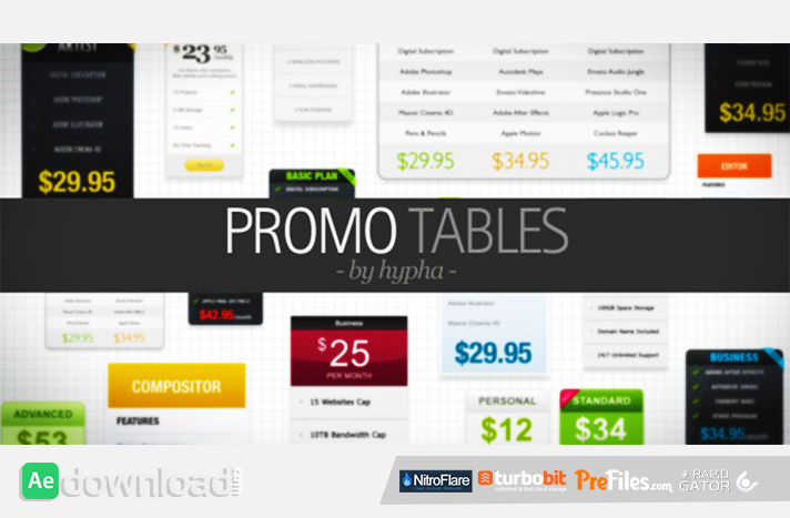 Promo Tables Free Download After Effects Templates