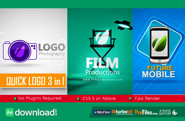 Quick Logo 3 in 1 Free Download After Effects Templates