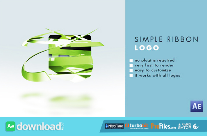 Simple Ribbon Logo Free Download After Effects Templates
