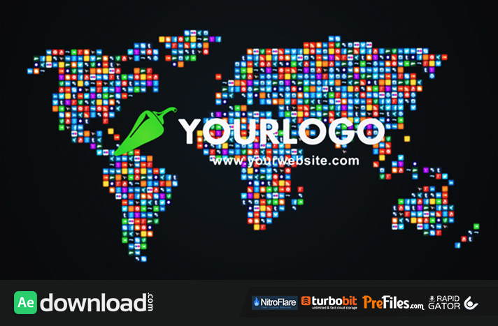 world map after effects template free download