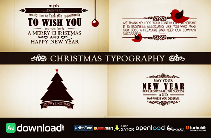 Christmas Typography free download (videohive template)