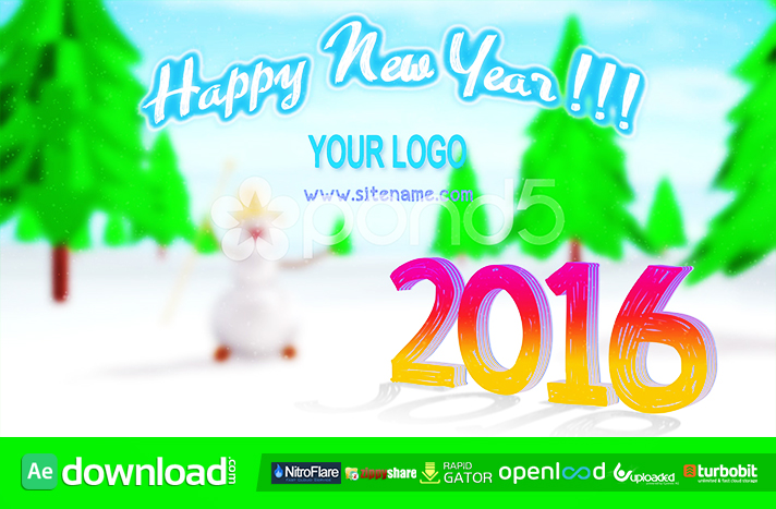 happy new year after effects project free download
