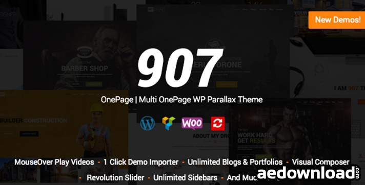 907 v4.3 – Responsive WP One Page – Multi One Page Parallax