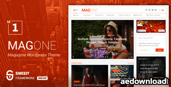 MagOne v1.7.1 – Newspaper & Magazine WordPress Theme