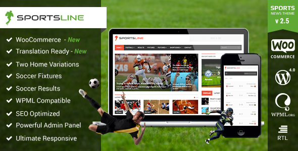 Sportsline v2.6 – Responsive Sports News Theme Free Download - Free ...