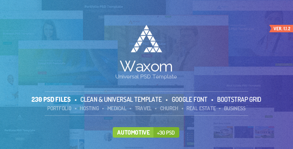 Waxom-Clean-Universal-PSD-Template