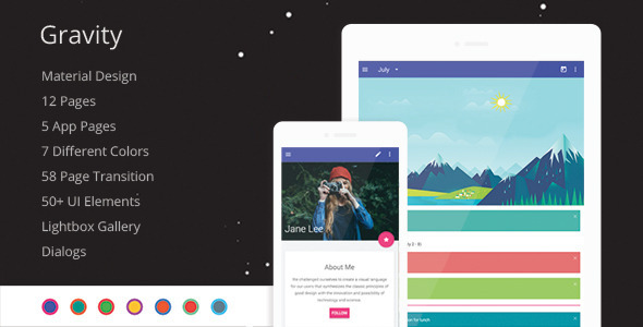 Gravity-----Material-Mobile-App-Template