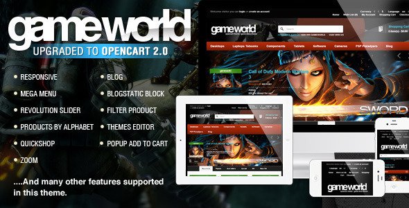 OpenCart-Game-Theme-GameWorld