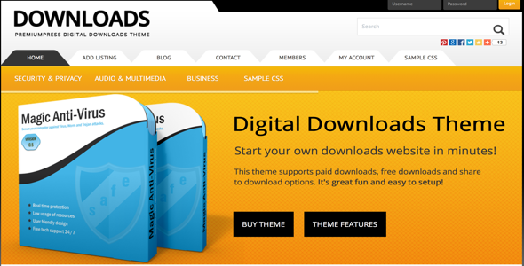 WordPress-Digital-Downloads-Theme