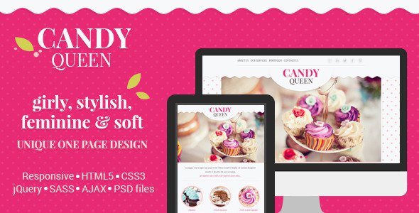 Candy-Queen-Responsive-One-Page-Portfolio