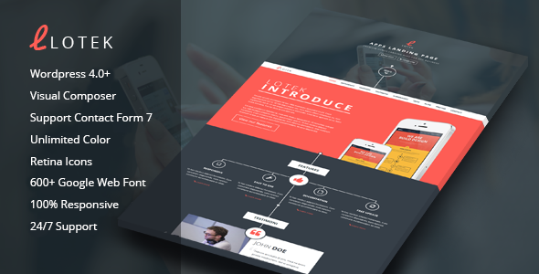 Lotek-Modern-App-Landing-Page-Wordpress-Theme