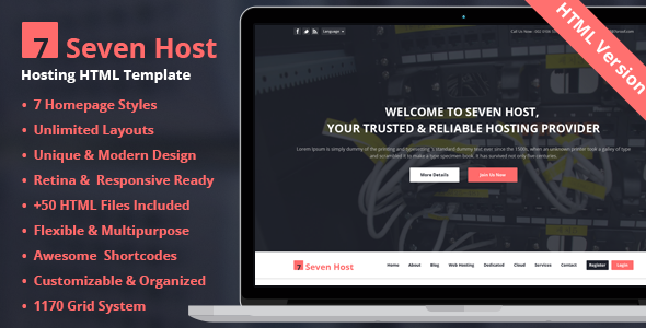 Seven-Host-Hosting-HTML-Template